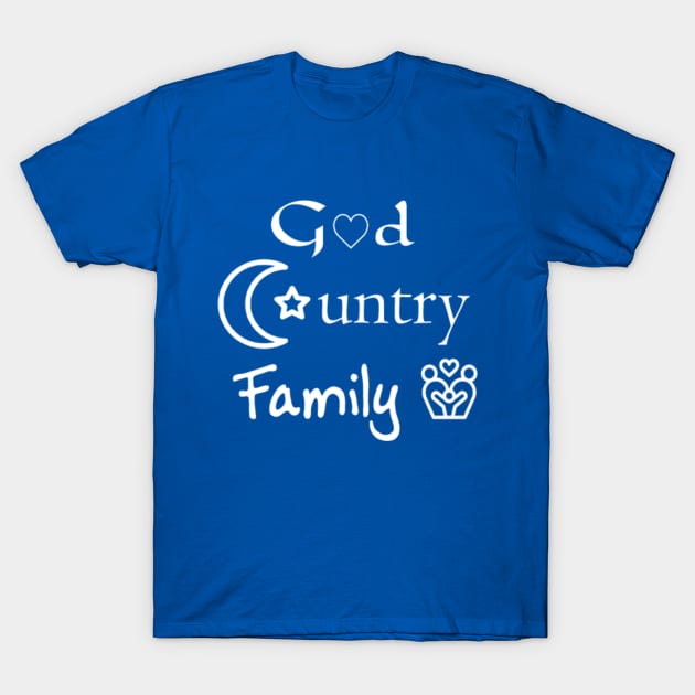 God, Country, Family T-Shirt by Halal Pilot